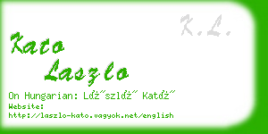 kato laszlo business card